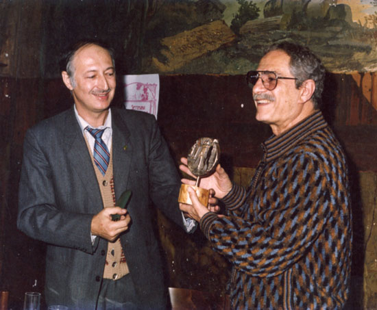 José Pantieri e Nino Manfredi, Roma, dicembre 1990